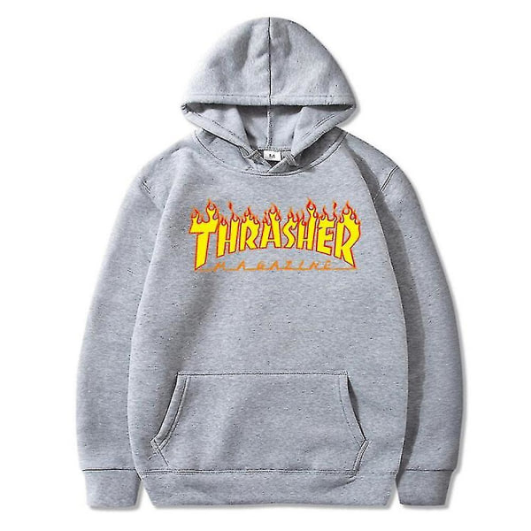 Thrasher hoodie grå dame sales