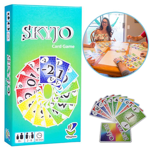 Skyjo Action Engelska brädspel Familj Party Kortspel Kort